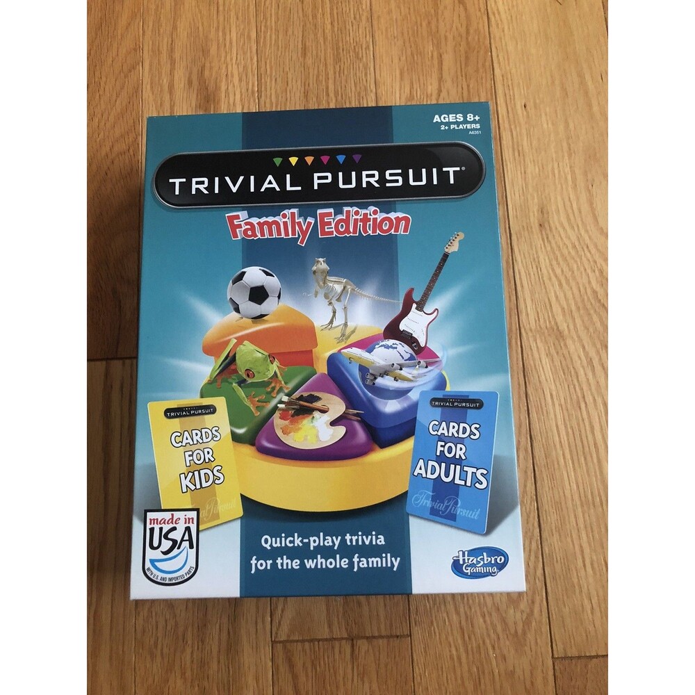 Trivial Pursuit Family Edition New Open Box by Hasbro - COMPLETE- Never Played